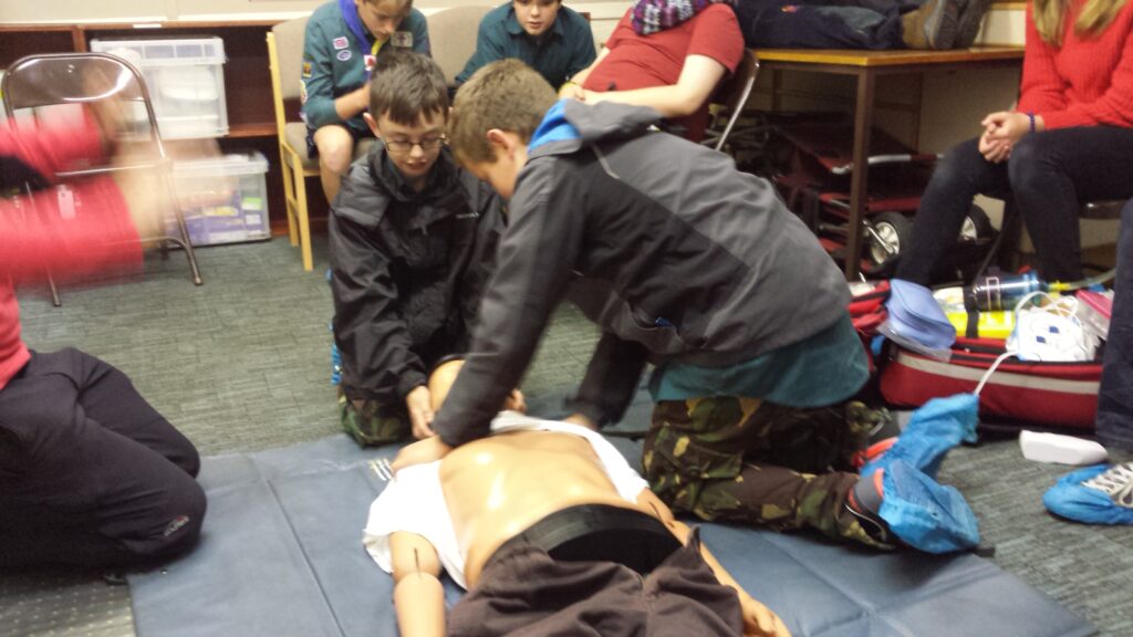 6th Farnworth Scouts try their hand at CPR